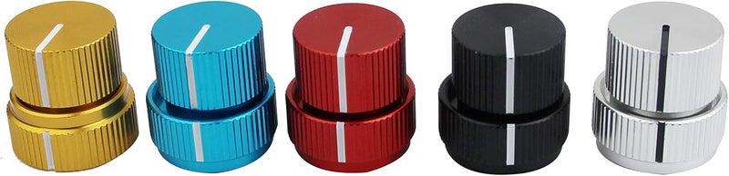 guyker Guitar Aluminum Alloy Dual Concentric Control Knobs - Dome Volume Tone Stacked Knob Replacement for Electric Guitar or Bass (golden, 2 piece) - Image 3